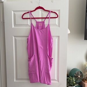 Free People Movement Hot Shot romper in fuchsia